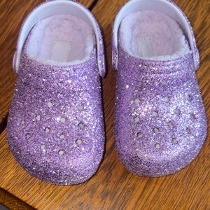 Crocs Size 7 Sparkly Purple